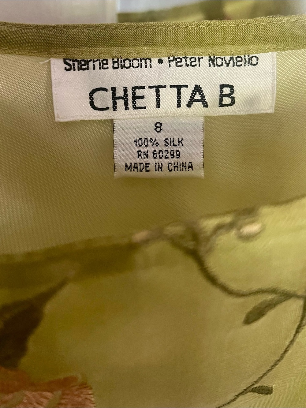 Vintage Chetta B Olive Green Floral Maxi Skirt - NWT Women's Two-Piece Set - Picture 4 of 6